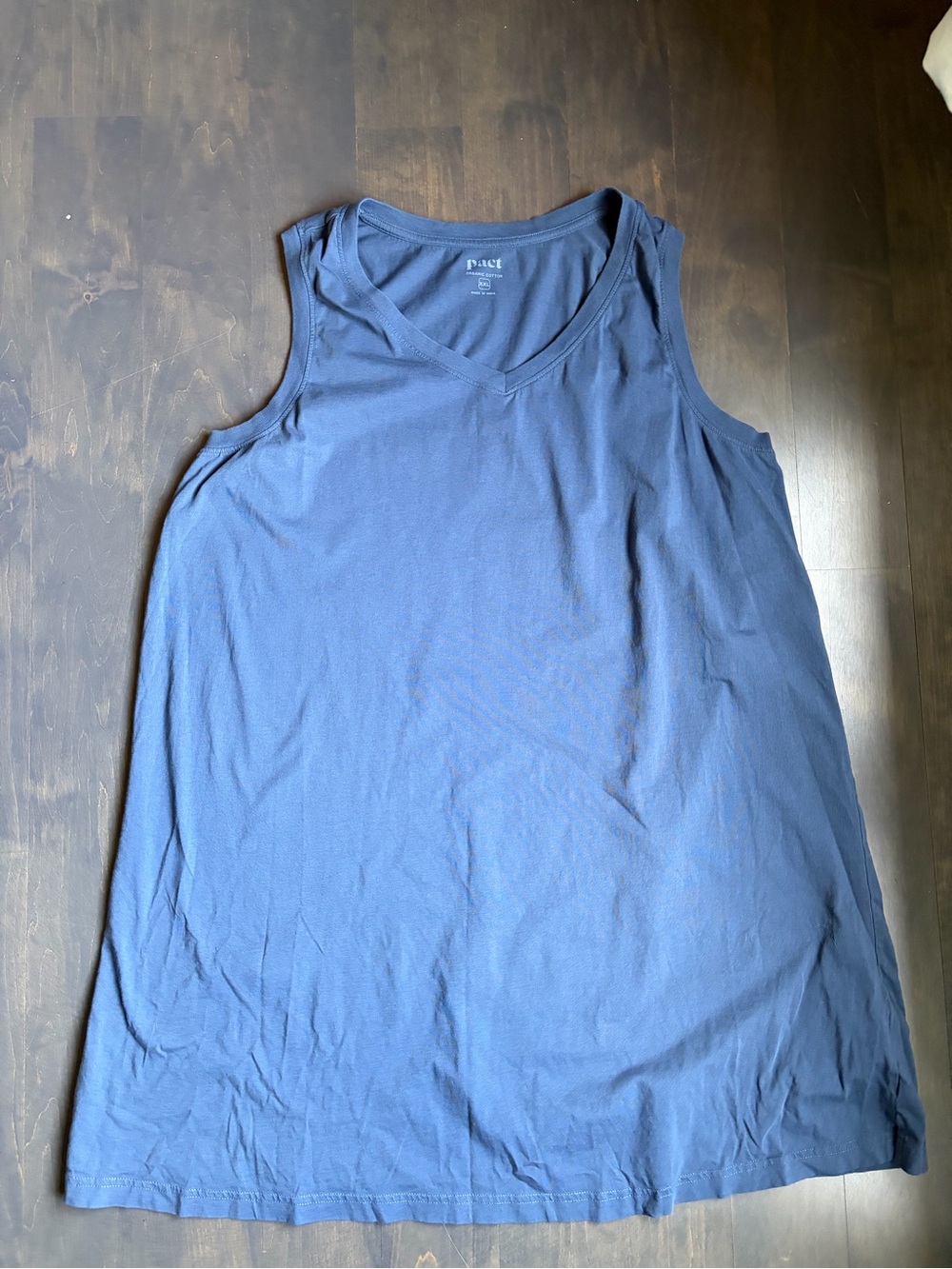 Pact Women’s Blue V-Neck Tank Dress Size XXL